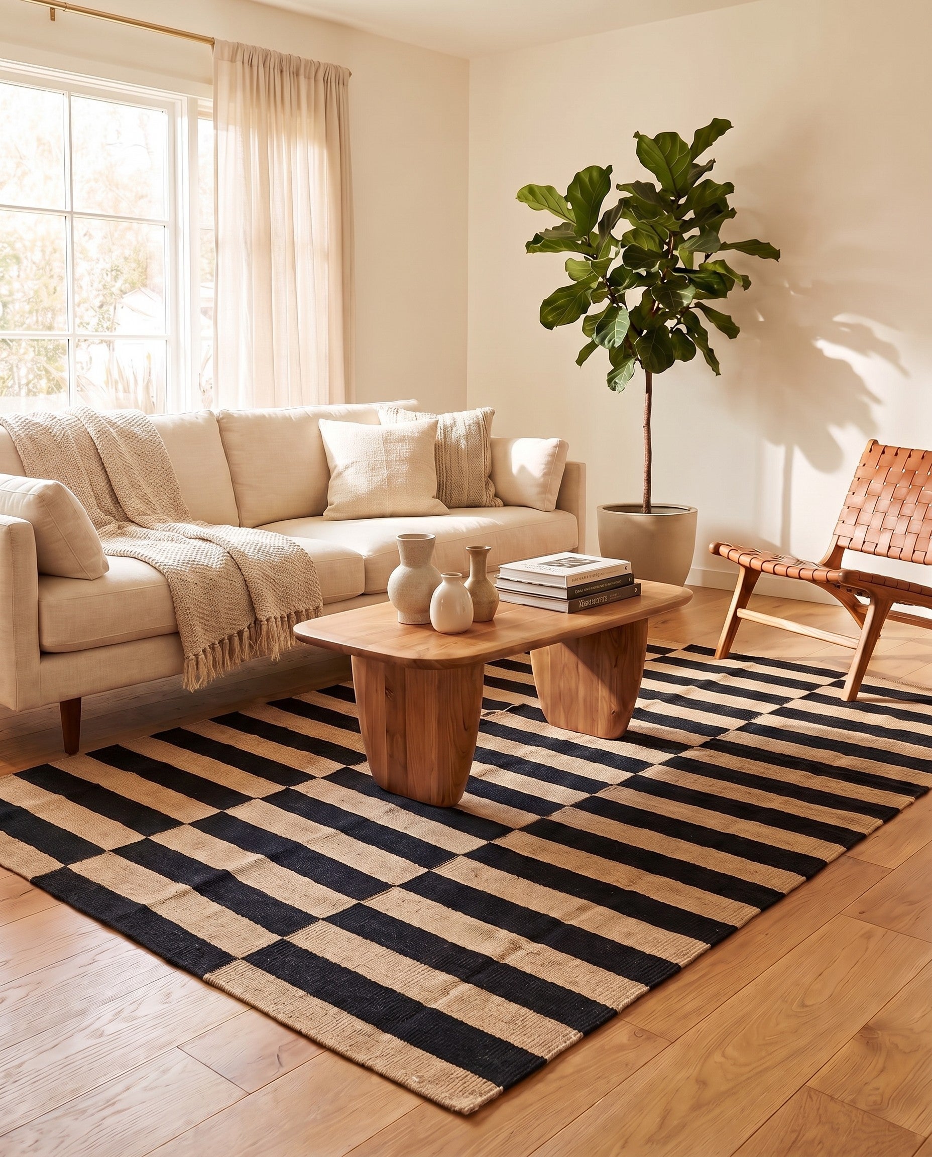 4' 1 x 5' 10 Hand Woven Kilim Modern Wool Rug