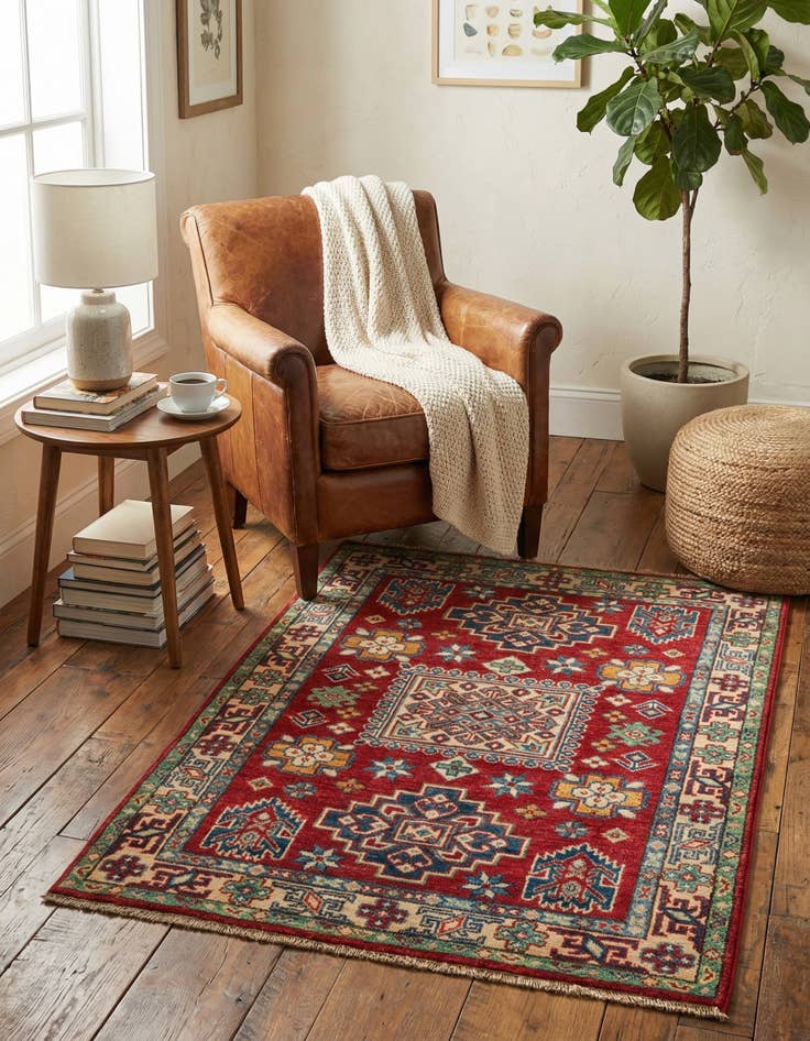 Detail image of 2' 10 x 4' 1 Hand Knotted Kazak Rug