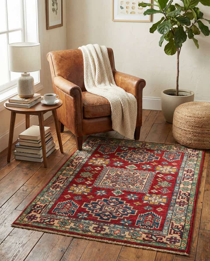 2' 10 x 4' 1 Hand Knotted Kazak Rug