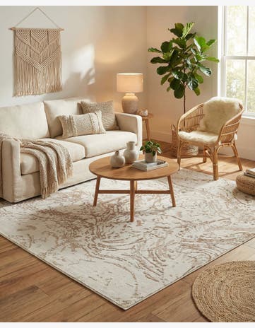 Ivory Laguna Square Rug