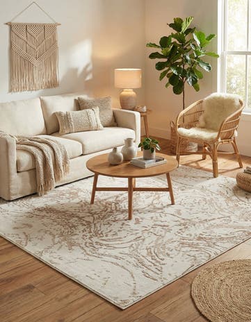 Ivory Laguna Square Rug