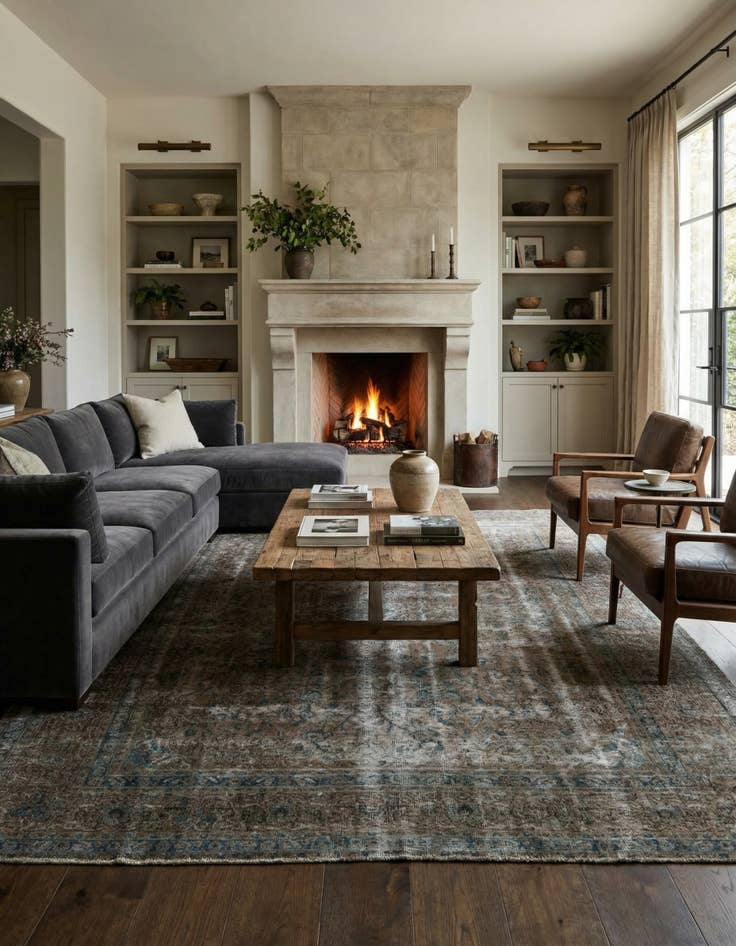 Detail image of 9' 9 x 12' 4  Hand Knotted Ultra Vintage Persian Wool Rug