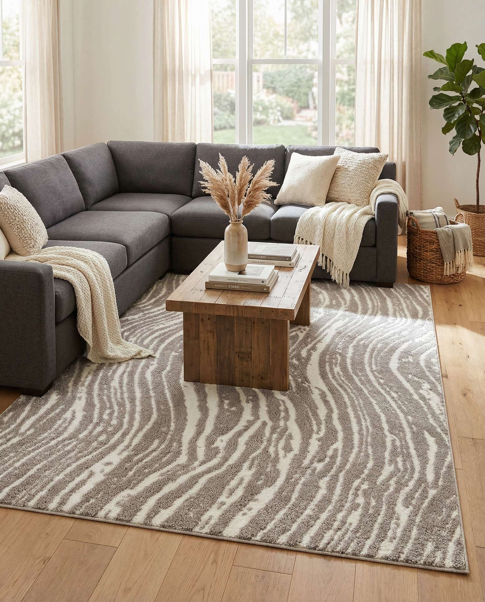 6' x 9' Sepia Rug