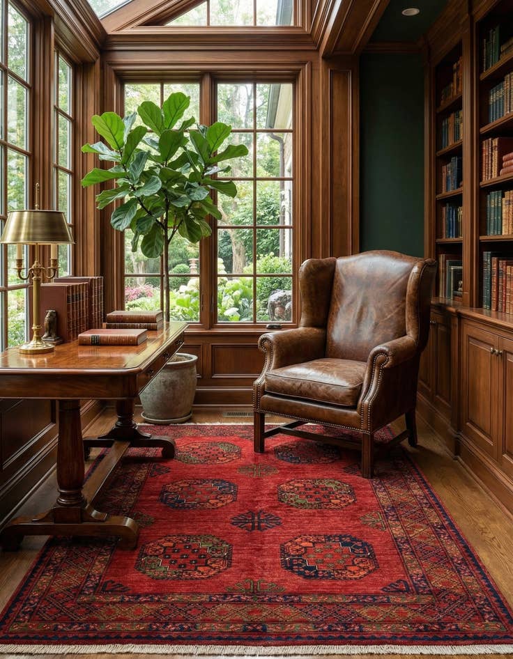 Detail image of 5' 1 x 6' 9 Ersari Afghan Wool Rug