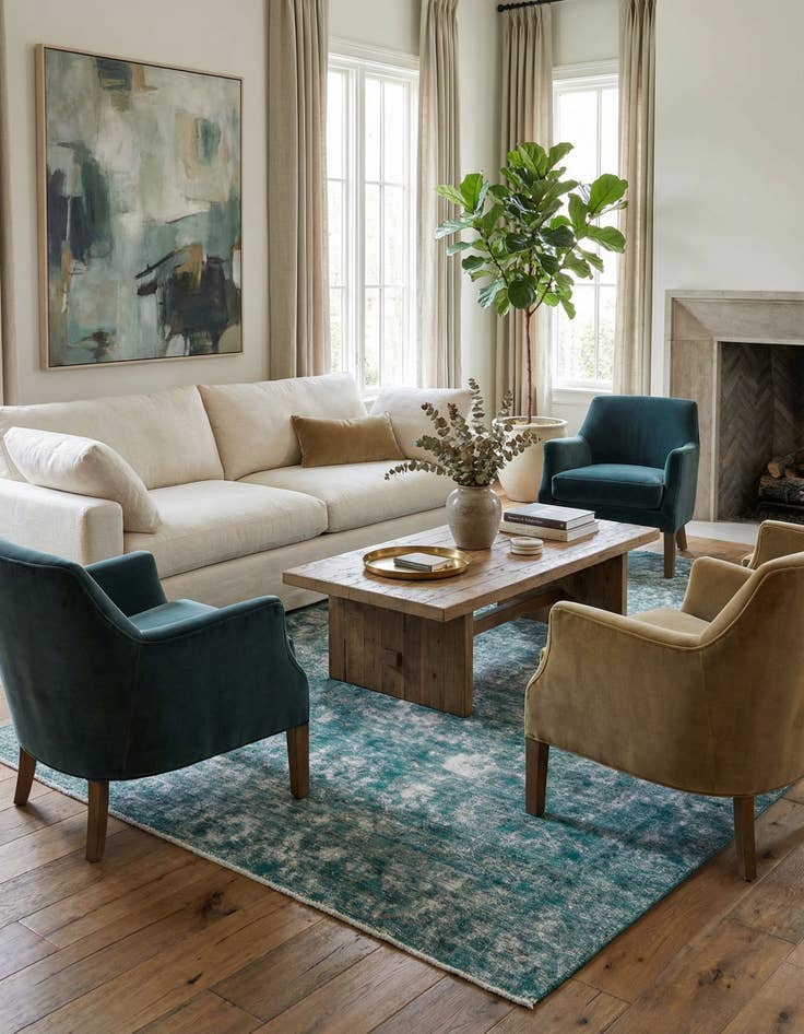 Detail image of 6' 3 x 9' 4  Hand Knotted Ultra Vintage Persian Wool Rug