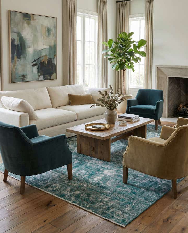 6' 3 x 9' 4 Hand Knotted Ultra Vintage Persian Wool Rug