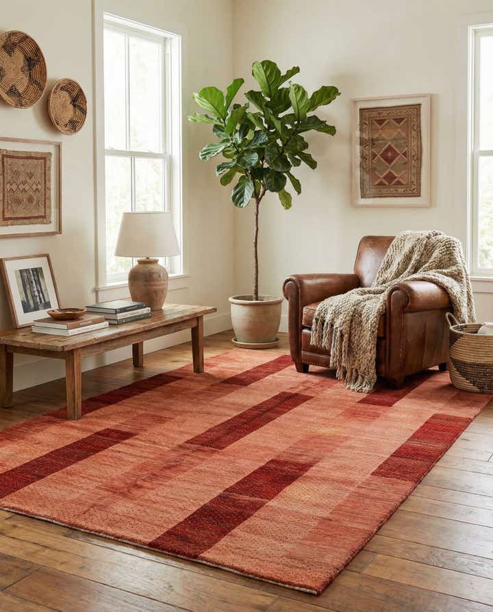 6' 10 x 9' 1 Hand Knotted Indo Gabbeh Wool Rug