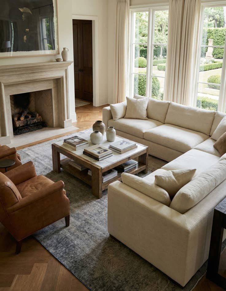 Detail image of 9' 8 x 13'  Hand Knotted Ultra Vintage Persian Wool Rug