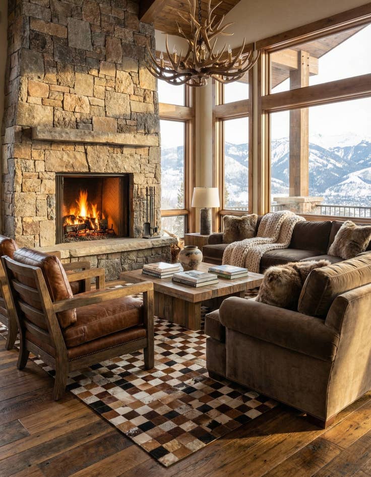 Detail image of 8' x 10' Cowhide Leather Rug