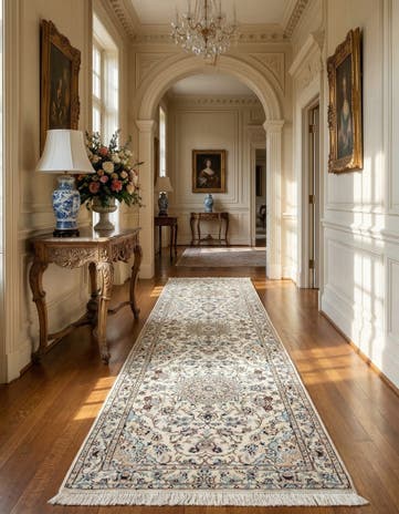 2' 4 x 10' 2 Hand Knotted Nain Rug