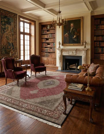 8' x 11' 7 Hand Knotted Tabriz Persian Rug