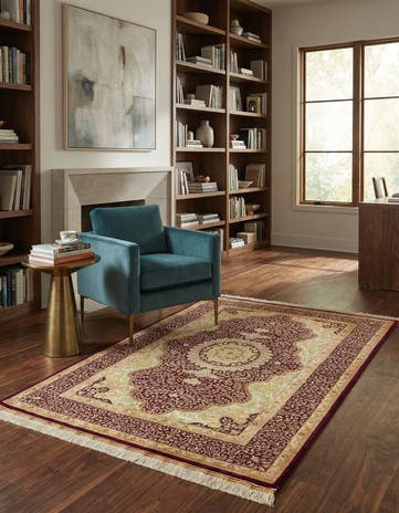 3' 3 x 4' 10 Ghom Silk Rug