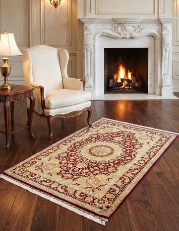3' 3 x 4' 11 Ghom Silk Rug