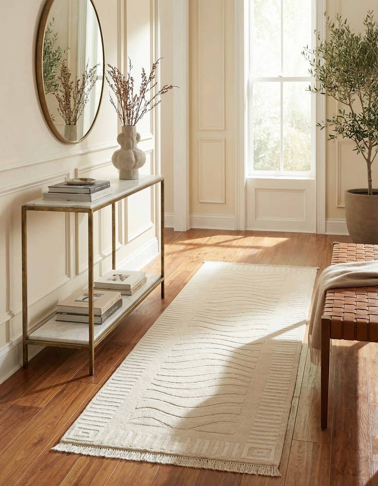 Detail image of 2' 11 x 9' 10  Hand Knotted Darya Wool Runner Rug