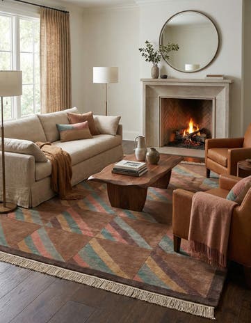 5' 6 x 8' 1 Hand Knotted Tibet Wool Rug