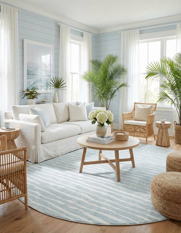 Detail image of 8' x 8' Easy-Clean Sabrina Soto Ola Indoor / Outdoor Round Rug