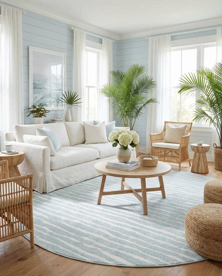 Detail image of 8' x 8' Easy-Clean Sabrina Soto Ola Indoor / Outdoor Round Rug