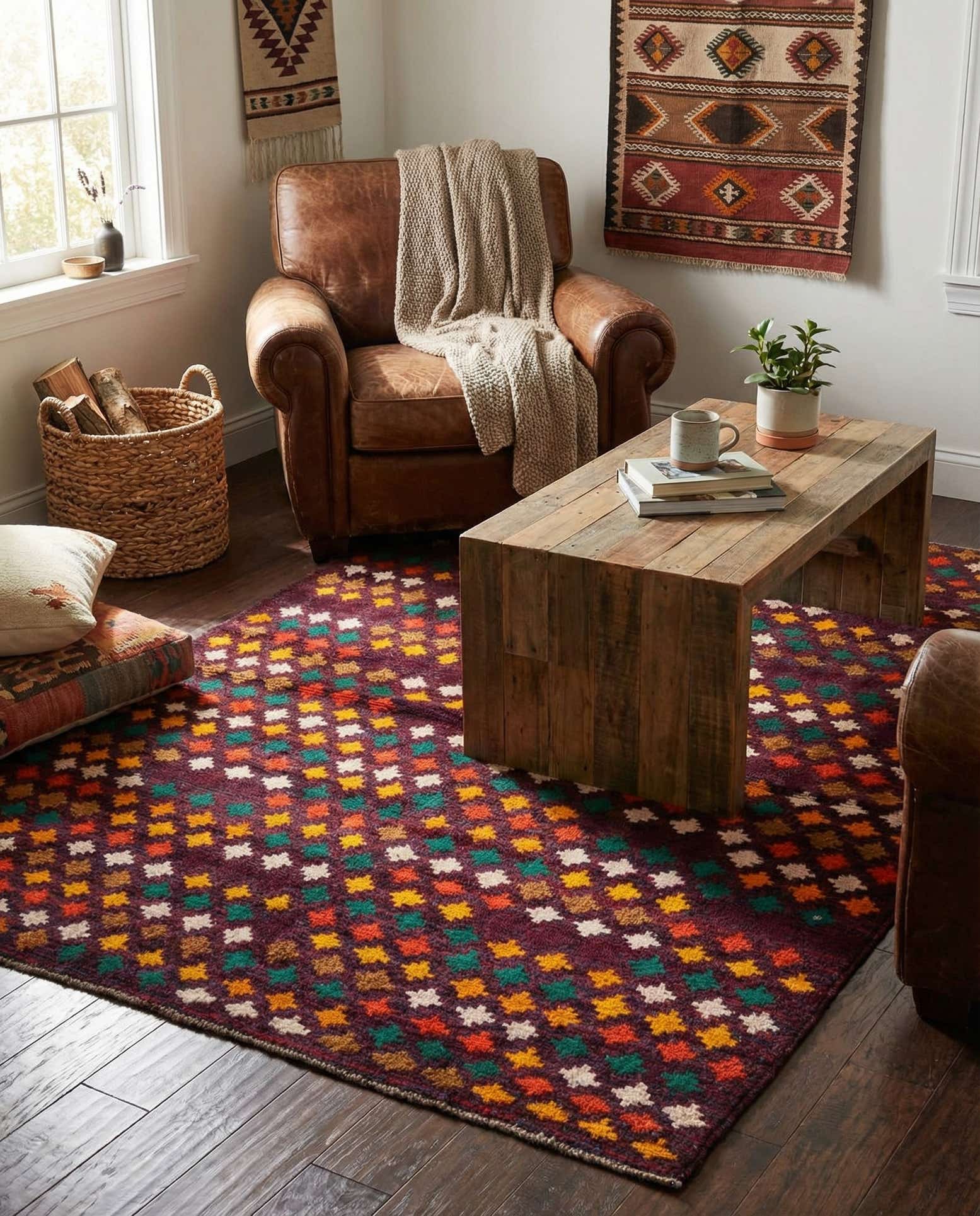 4' x 5' 9 Hand Knotted Balouch Wool Rug