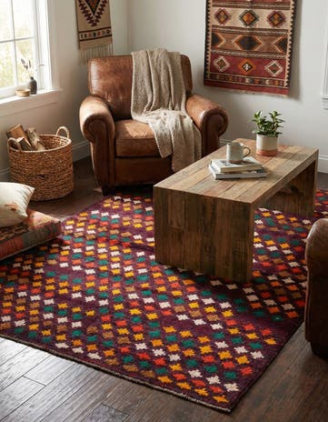 4' x 5' 9 Hand Knotted Balouch Wool Rug
