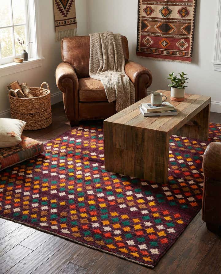 4' x 5' 9 Hand Knotted Balouch Wool Rug