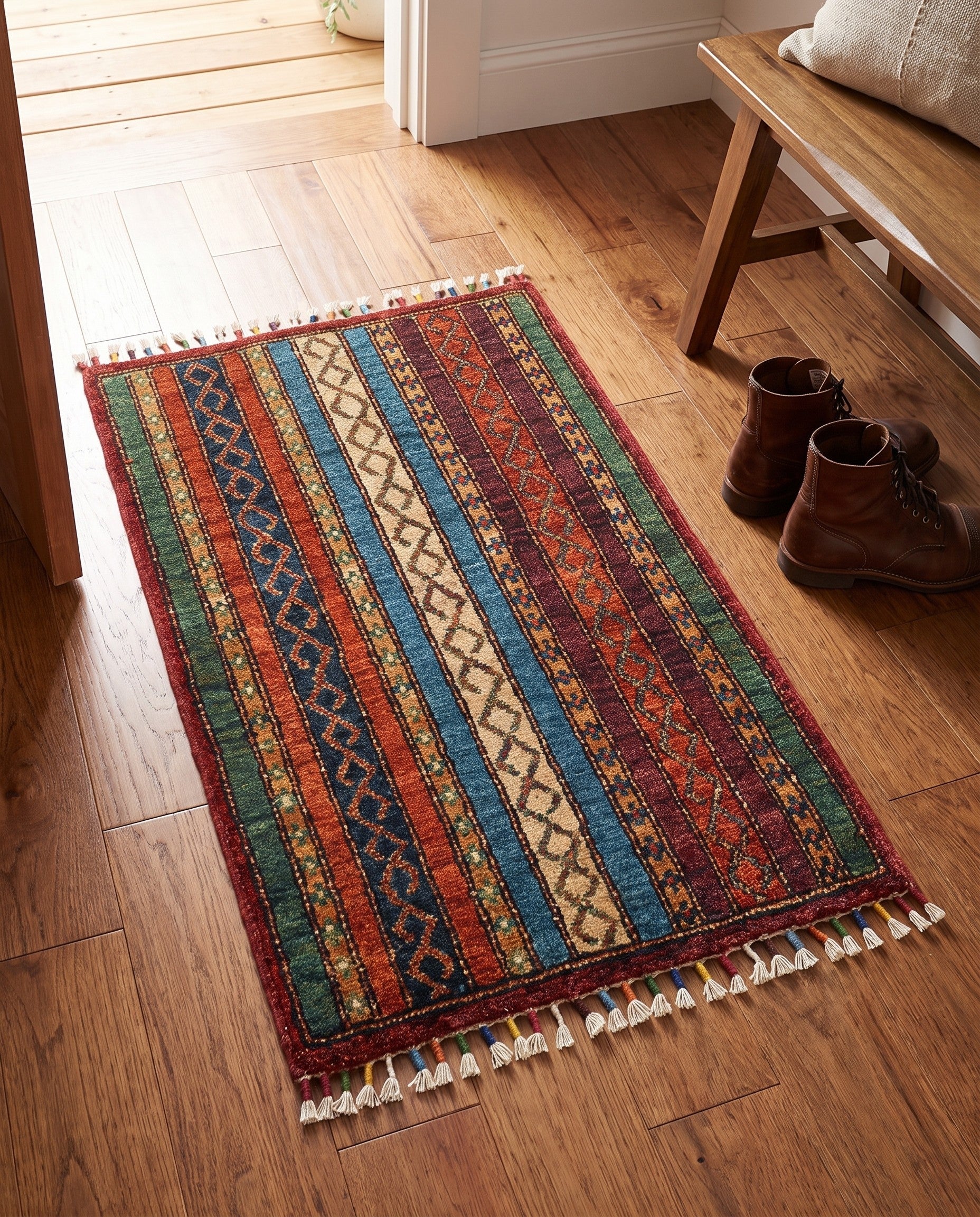 1' 9 x 3' 3 Hand Knotted Kazak Rug