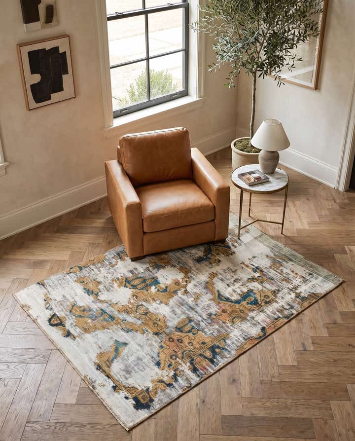 130cm x 205cm Handgeknüpft Ultra Vintage Persisch Wolle Teppich