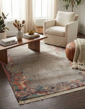 4' 1 x 6' Hand Knotted Tibet Wool Rug