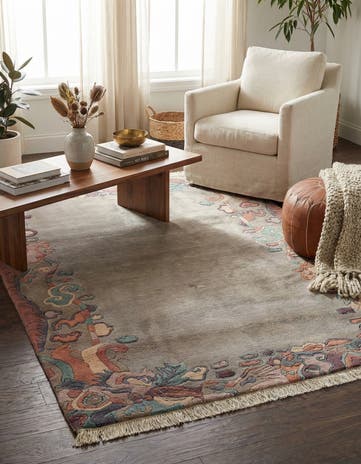 4' 1 x 6' Hand Knotted Tibet Wool Rug