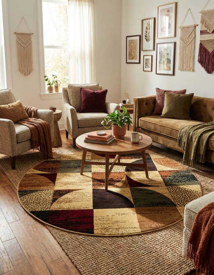 Detail image of 7' x 7' Cafe Round Rug