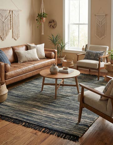 6' 1 x 9' Hand Woven Chunky Jute Rug
