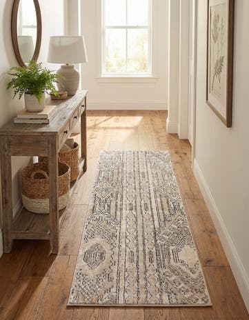 Ivory Oregon Runner Rug
