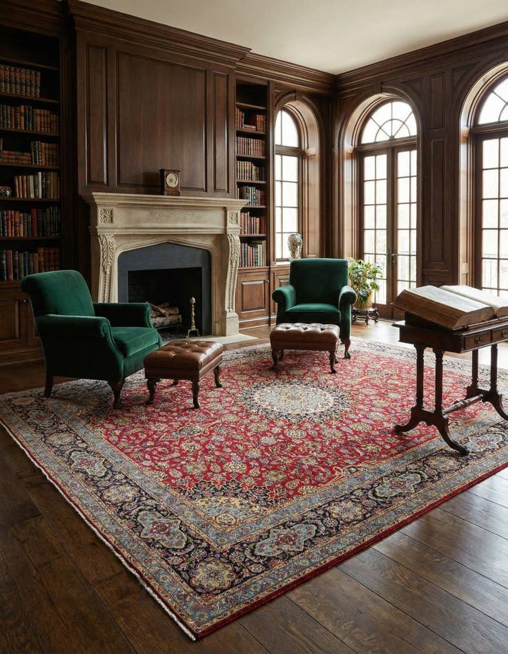 Detail image of 9' 11 x 12' 11 Kashan Rug