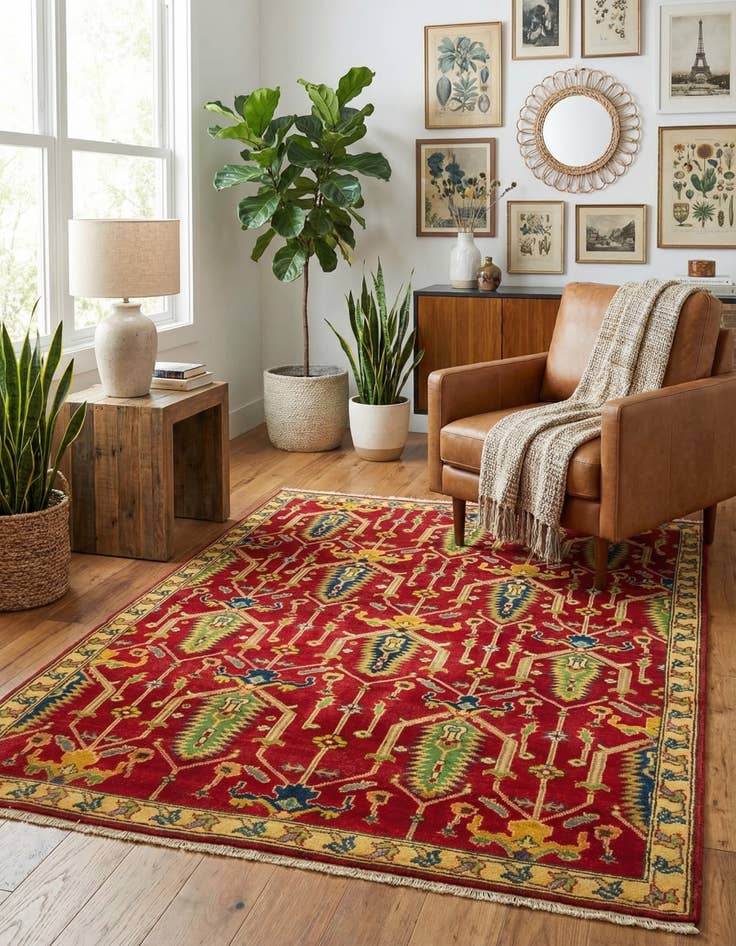 Detail image of 5' x 6' 6  Hand Knotted Kazak Rug