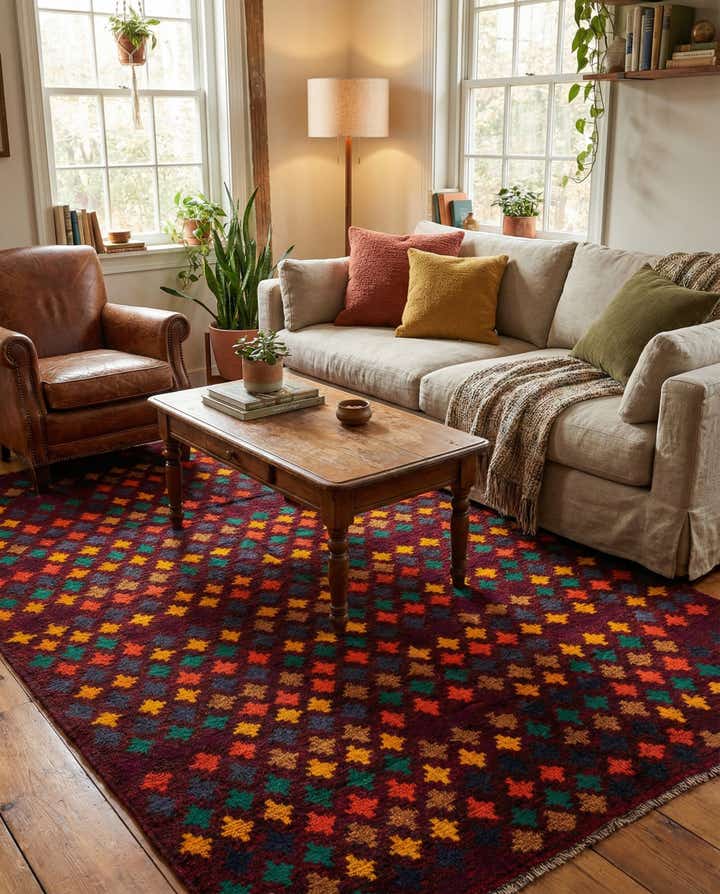 4' x 6' 5 Hand Knotted Balouch Wool Rug