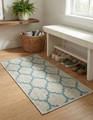 2' x 3' 1 Easy-Clean Lattice Indoor / Outdoor Rug