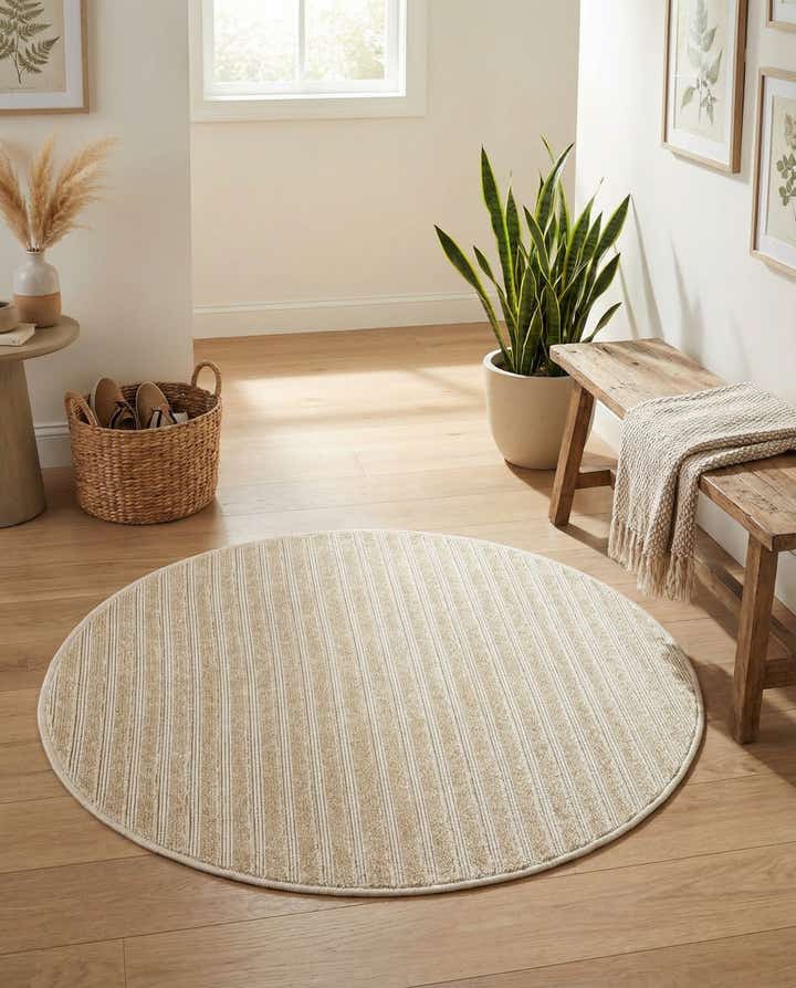 3' x 3' Easy-Clean Sabrina Soto Indoor / Outdoor Round Rug