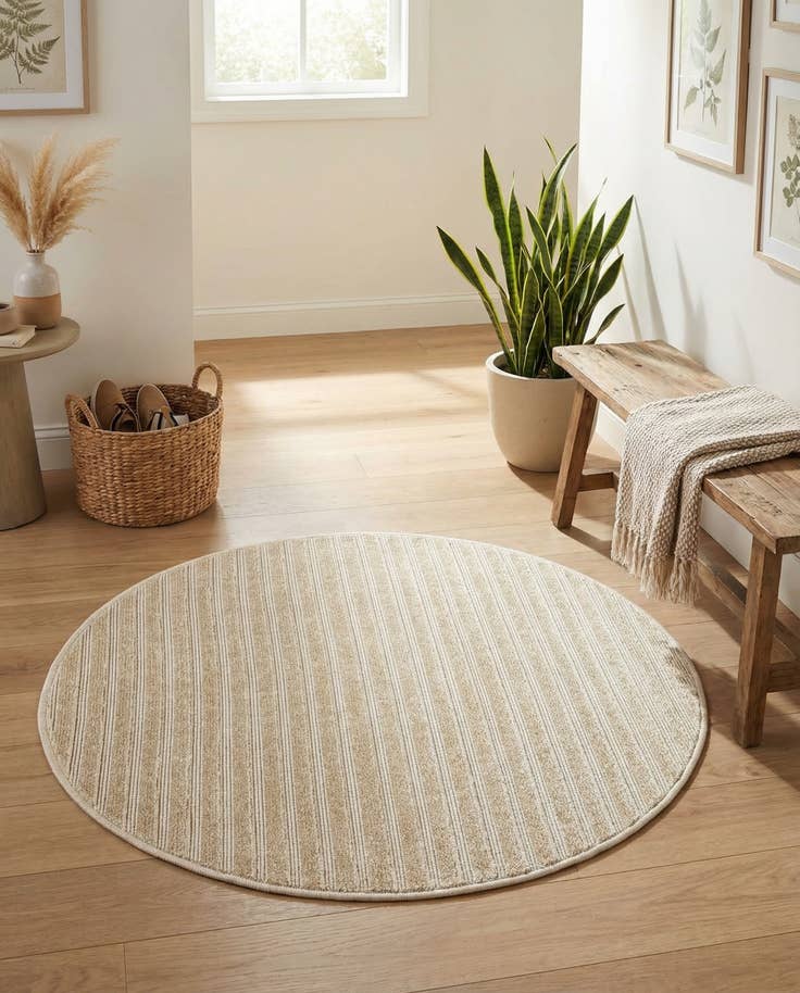 Detail image of 3' x 3' Easy-Clean Sabrina Soto Indoor / Outdoor Round Rug