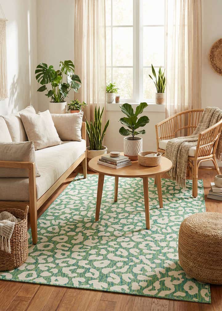 5' 3 x 8' Easy-Clean Safari Indoor / Outdoor Rug
