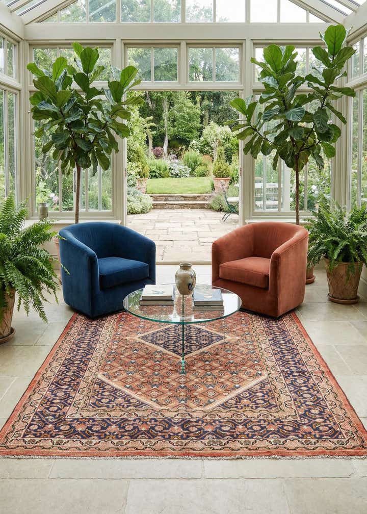 6' 9 x 10' 1 Hamedan Wool Rug