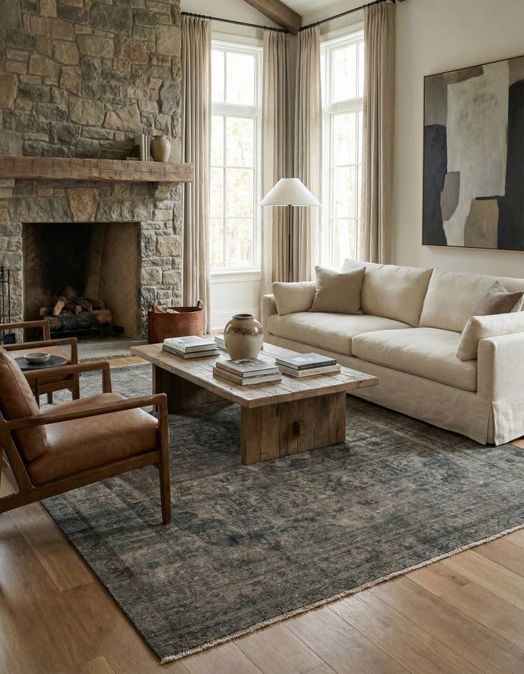 Detail image of 6' 7 x 9' 4  Hand Knotted Ultra Vintage Persian Wool Rug