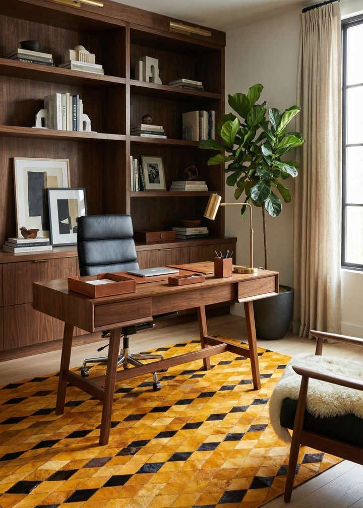 5' 1 x 8' Cowhide Stocks Rug