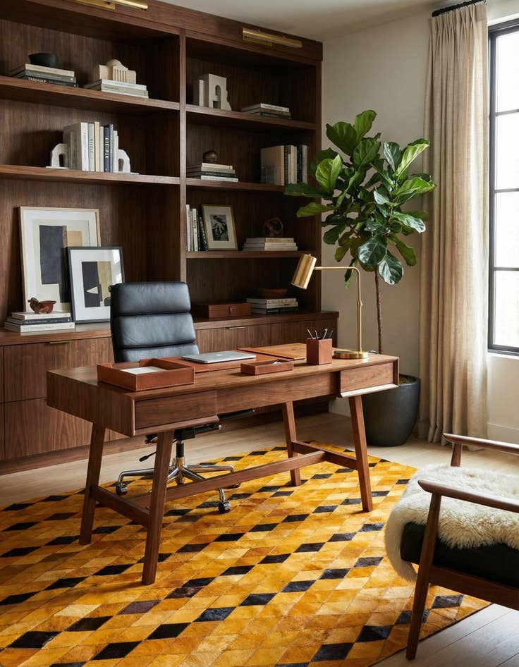 Detail image of 5' 1 x 8' Cowhide Stocks Rug