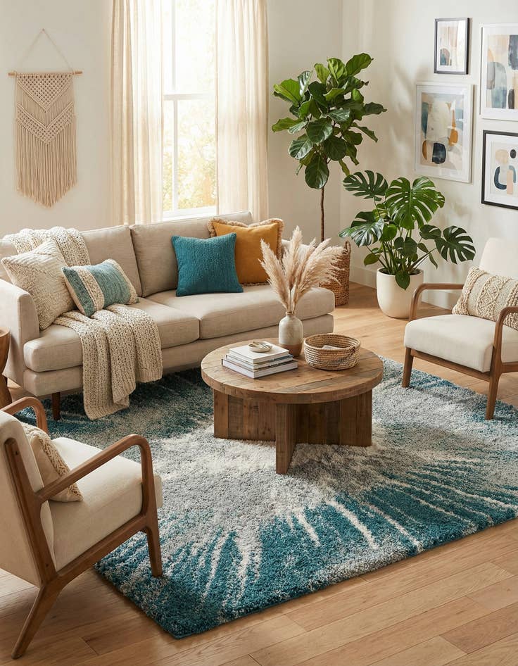 Detail image of  7' 10 x 7' 10 Soft Touch Shag Square Rug