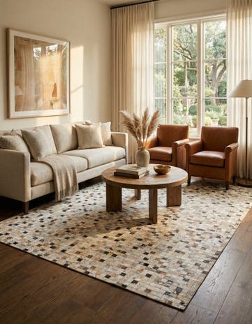 5' 1 x 7' 7 Cowhide Stocks Rug