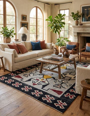 7' 8 x 10' 4 Hand Knotted Darya Wool Rug