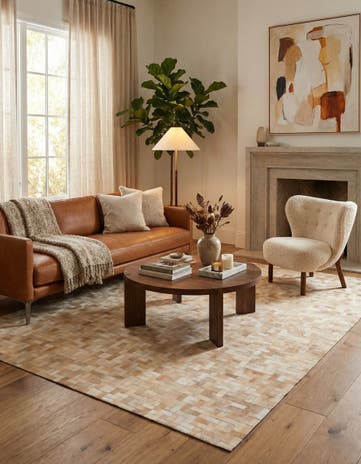 5' 5 x 7' 7 Cowhide Rug