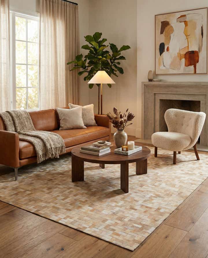 5' 5 x 7' 7 Cowhide Rug