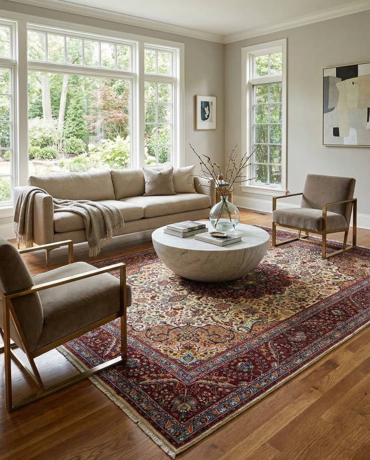 Detail image of 7' 9 x 11' 5 Tabriz Wool Rug