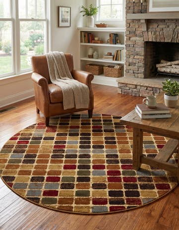 7' 10 x 7' 10 Cafe Round Rug