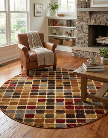 7' 10 x 7' 10 Cafe Round Rug